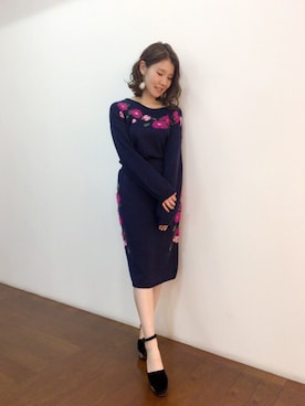 「Supreme.La.La.（シュープリームララ）のアイテム（スカート）」を使った、Kana Takeyachiさん（レディース・159cm）の冬コーディネート