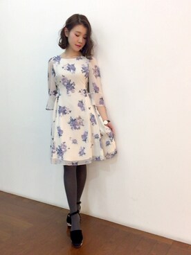 「Supreme.La.La.（シュープリームララ）のアイテム（ワンピース/ドレス）」を使った、Kana Takeyachiさん（レディース・159cm）の冬コーディネート