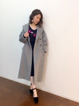 「Supreme.La.La.（シュープリームララ）のアイテム（その他アウター）」を使った、Kana Takeyachiさん（レディース・159cm）の冬コーディネート