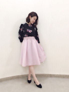 「Supreme.La.La.（シュープリームララ）のアイテム（スカート）」を使った、Kana Takeyachiさん（レディース・159cm）の冬コーディネート