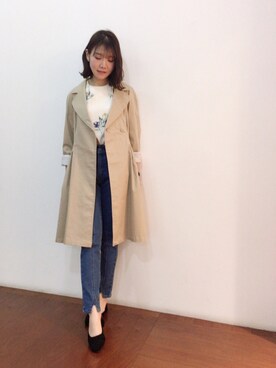 「Supreme.La.La.（シュープリームララ）のアイテム（その他アウター）」を使った、Kana Takeyachiさん（レディース・159cm）の冬コーディネート