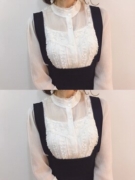 「Supreme.La.La.（シュープリームララ）のアイテム（トップス）」を使った、Kana Takeyachiさん（レディース・159cm）の冬コーディネート