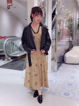 「Supreme.La.La.（シュープリームララ）のアイテム（その他アウター）」を使った、Kana Takeyachiさん（レディース・159cm）の秋コーディネート