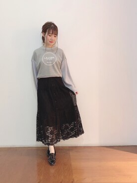 「Supreme.La.La.（シュープリームララ）のアイテム（ワンピース/ドレス）」を使った、Kana Takeyachiさん（レディース・159cm）の冬コーディネート