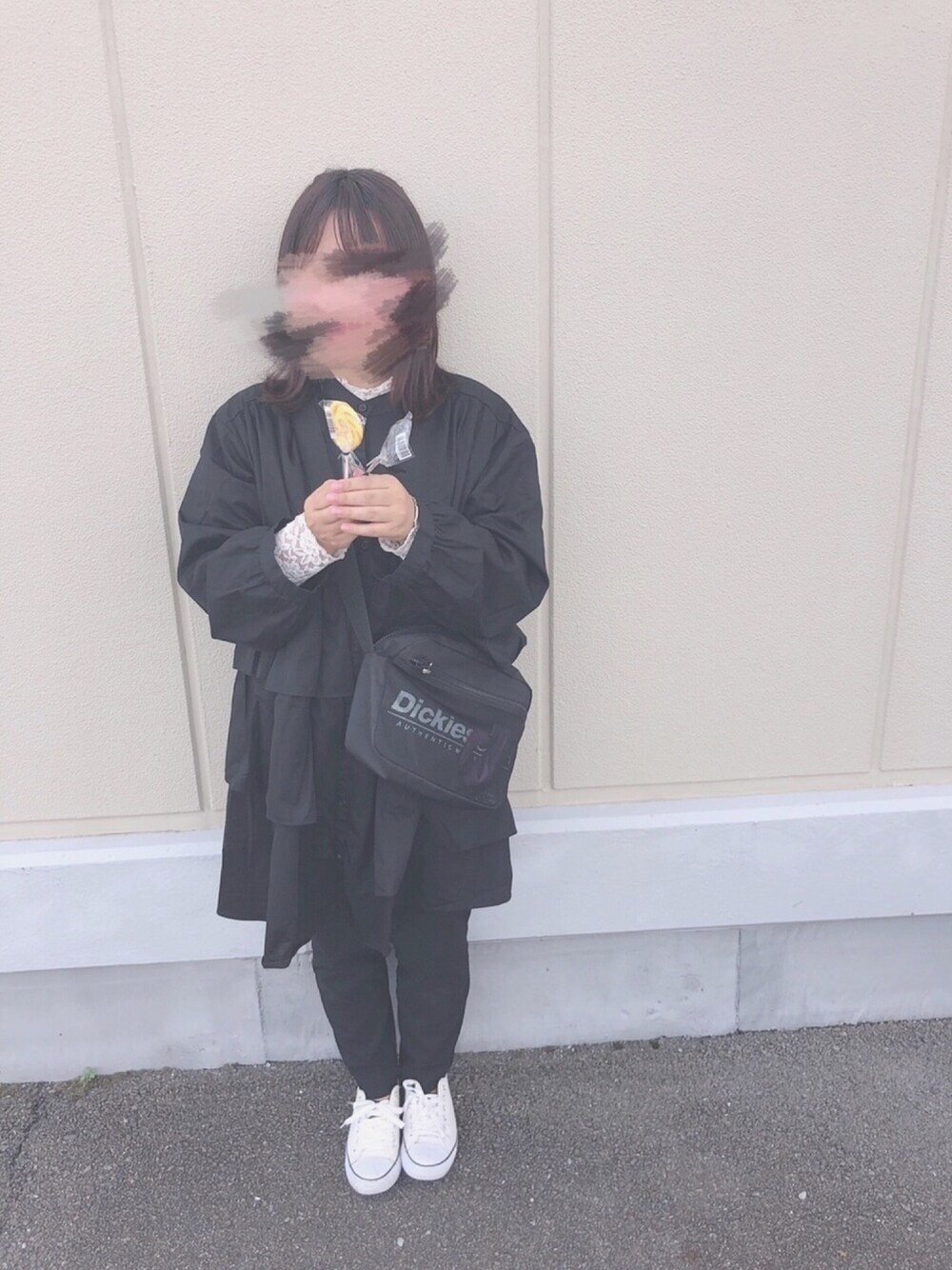 「ハロウィン」｜「Kastaneのフリルシャツワンピース（シャツワンピース、ブラック系）」を使った、くーさん（レディース・158cm）の秋コーディネートの1枚目の写真