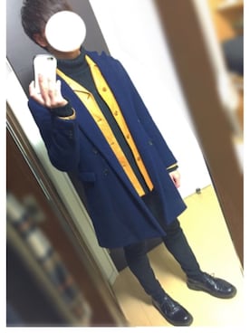 「Paul Smith（ポールスミス）のアイテム（ライダースジャケット）」を使った、砂糖さん（メンズ・178cm）の冬コーディネート