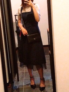 パンプスを使った ネイビーワンピース の人気ファッションコーディネート Wear