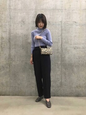 「SENSE OF PLACE by URBAN RESEARCH（センスオブプレイスバイアーバンリサーチ）の2WAYミラー付オサイフショルダーバッグ（ショルダーバッグ）」を使った、みやりなさん（レディース・167cm）の秋コーディネート