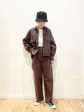 「春めきシューズ」｜「アイテム（その他アウター）」を使った、みやりなさん（レディース・167cm）の春コーディネート