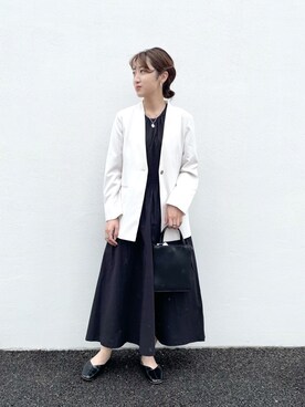 「SENSE OF PLACE by URBAN RESEARCH（センスオブプレイスバイアーバンリサーチ）のアイテム（ノーカラージャケット）」を使った、みやりなさん（レディース・167cm）の春コーディネート