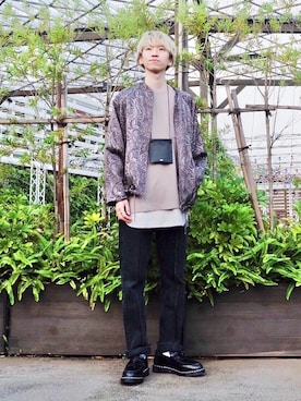 「MONKEY TIME（モンキータイム）のアイテム（タンクトップ）」を使った、根本 健太郎さん（メンズ・178cm）の夏コーディネート