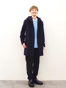 「RECOMMEND  ITEM STYLING」｜「アイテム（その他アウター）」を使った、根本 健太郎さん（メンズ・178cm）の秋コーディネート
