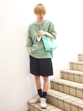 「UNITED ARROWS（ユナイテッドアローズ）のアイテム（マスク）」を使った、根本 健太郎さん（メンズ・178cm）の春コーディネート