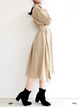 「アイテム（シャツワンピース）」を使った、Lilly リリィさん（レディース・158cm・20代）の秋コーディネート