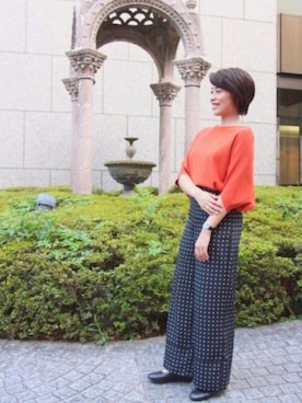 「テラコッタ」｜mikさん（レディース・161cm）の夏コーディネート