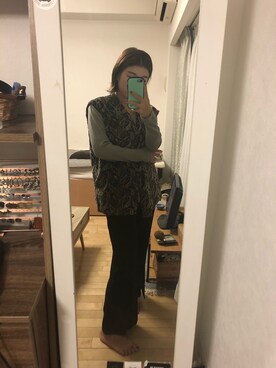 「YEVS（イーブス）のアイテム（トップス）」を使った、stmidさん（レディース・155cm）の秋コーディネート