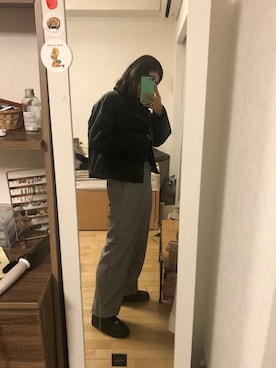 「UNIQLO（ユニクロ）のエクストラファインメリノリブタートルネックセーター（長袖）（ニット/セーター）」を使った、stmidさん（レディース・155cm）の秋コーディネート