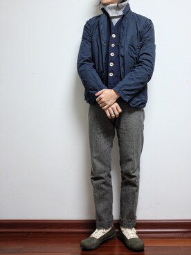 「OMNIGOD（オムニゴッド）のアイテム（ジャケット/アウター）」を使った、caifenglaoさん（メンズ・165cm）の冬コーディネート