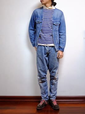 「MODERN WORK（モダンワーク）のアイテム」を使った、caifenglaoさん（メンズ・165cm）の春コーディネート