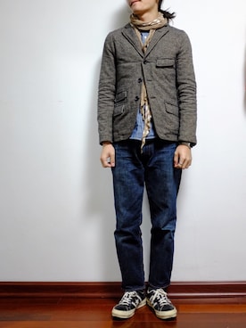 「the soloist（ソロイスト）のアイテム」を使った、caifenglaoさん（メンズ・165cm）の春コーディネート