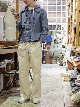 「the soloist（ソロイスト）のアイテム」を使った、caifenglaoさん（メンズ・165cm）の春コーディネート