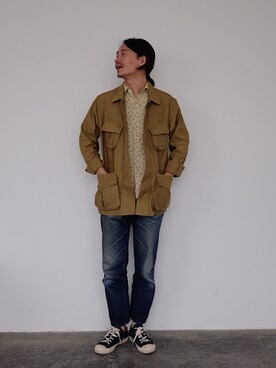 「DOEK（ドゥック）のアイテム」を使った、caifenglaoさん（メンズ・165cm）の秋コーディネート