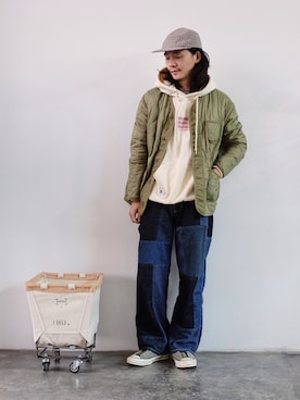 「BEAMS BOY（ビームスボーイ）のアイテム（パンツ）」を使った、caifenglaoさん（メンズ・165cm）の秋コーディネート