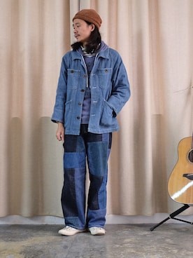 「BEAMS BOY（ビームスボーイ）のアイテム（パンツ）」を使った、caifenglaoさん（メンズ・165cm）の冬コーディネート