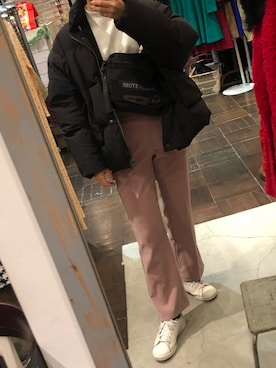 「SONA（ソナ）のアイテム（スラックス）」を使った、ユハさん（レディース・158cm）の秋コーディネート