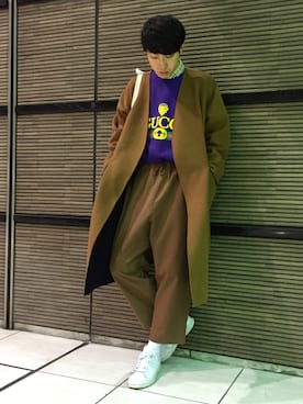 「HARE（ハレ）のアイテム（その他アウター、ブラウン系）」を使った、だいそんさん（メンズ・175cm）の秋コーディネート