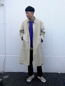 「Paul Smith（ポールスミス）のアイテム（トレンチコート）」を使った、だいそんさん（メンズ・175cm）の冬コーディネート