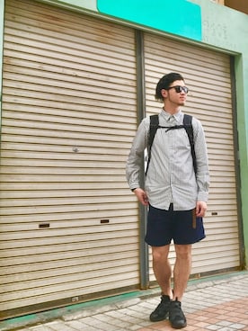 「アクティブ」｜「アイテム（アナログ腕時計）」を使った、Ryopeさん（メンズ・178cm）の春コーディネート