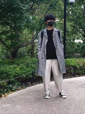 「tk.TAKEO KIKUCHI（ティーケータケオキクチ）のアイテム（その他アウター）」を使った、ティーさん（メンズ・167cm）の秋コーディネート