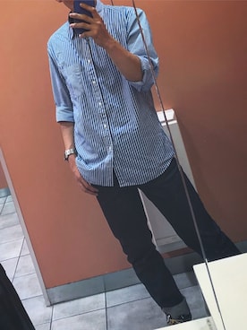 「ARMANI EXCHANGE（アルマーニエクスチェンジ）のアイテム（腕時計）」を使った、Mojiroさん（メンズ・184cm）の夏コーディネート