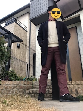 「osharewalker（オシャレウォーカー）のアイテム（パンツ）」を使った、Bayashi🐅さん（メンズ・176cm）の冬コーディネート