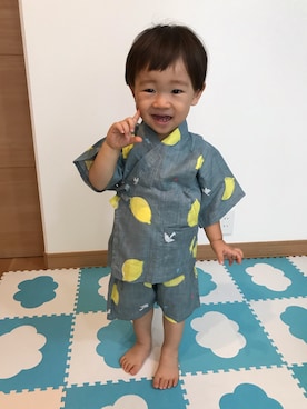 「Kraso（クラソ）のアイテム」を使った、はるんさん（キッズ・80cm）の夏コーディネート