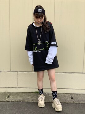 「L.H.P（エルエイチピー）のアイテム（Tシャツ/カットソー）」を使った、moneさん（レディース・160cm）の春コーディネート