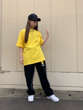 「L.H.P（エルエイチピー）のアイテム（Tシャツ/カットソー）」を使った、moneさん（レディース・160cm）の夏コーディネート