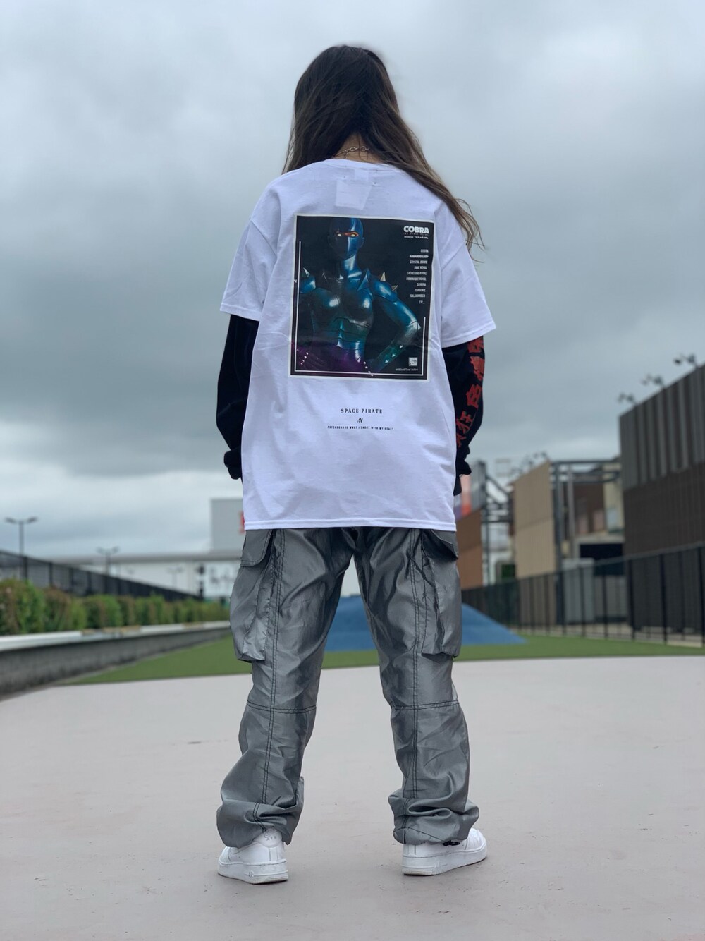 「Tシャツ、ストリート、LHP、ootd、A4A、lhpprivatelab」｜「L.H.P Private BrandのA4A×COBRA/エーフォーエー×コブラ/LADY T-SHIRTS(ティーシャツ)（Tシャツ/カットソー、ホワイト系）」を使った、moneさん（レディース・160cm）の夏コーディネートの1枚目の写真