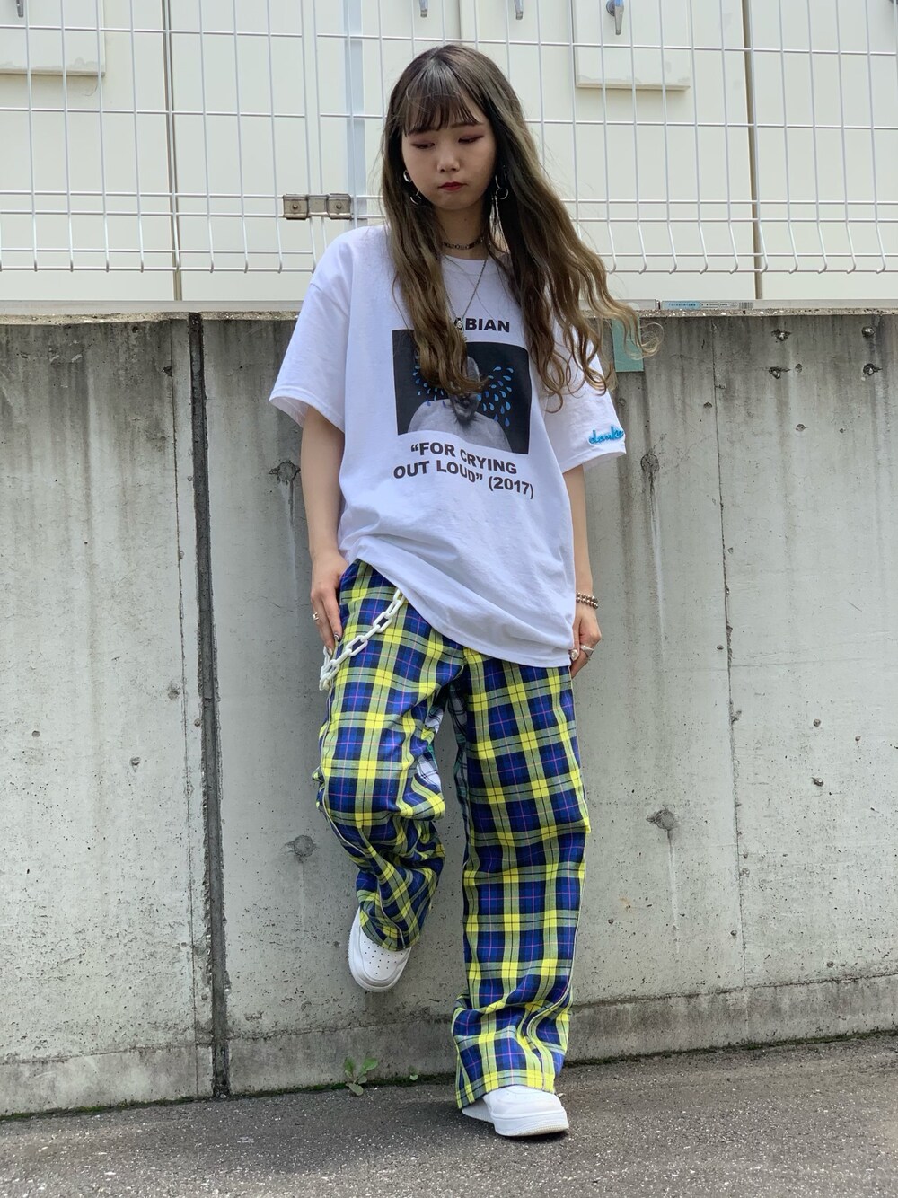 「夏、Tシャツ、LHP、Danke schon、メンズライク、ootd、白Tシャツ、lhpprivatelab」｜「DANKE SCHONのDankeSchon/ダンケシェーン/KASABIAN TEE(ティーシャツ)（Tシャツ/カットソー、ホワイト系）」を使った、moneさん（レディース・160cm）の夏コーディネートの1枚目の写真