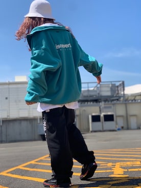 「thisisneverthat（ディスイズネバーザット）のアイテム（ジャケット/アウター）」を使った、moneさん（レディース・160cm）の秋コーディネート