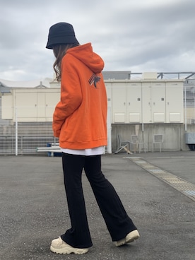 「L.H.P（エルエイチピー）のアイテム（帽子）」を使った、moneさん（レディース・160cm）の冬コーディネート