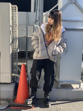 「Ctr1（コントロール）のアイテム（ダウンジャケット/コート）」を使った、moneさん（レディース・160cm）の冬コーディネート