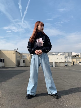 「LONELY/論理（ロンリー）のアイテム」を使った、moneさん（レディース・160cm）の冬コーディネート