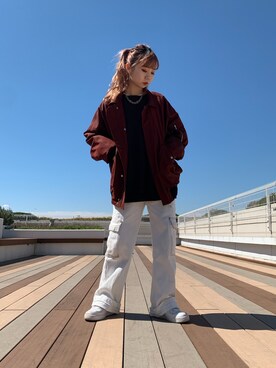 「lownn（ローン）のアイテム（ジャケット/アウター）」を使った、moneさん（レディース・160cm）の春コーディネート