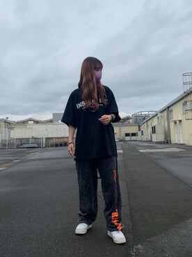 「Guess（ゲス）のアイテム（パンツ）」を使った、moneさん（レディース・160cm）の夏コーディネート