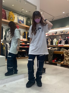 「SUB POP（サブポップ）のアイテム」を使った、moneさん（レディース・160cm）の夏コーディネート