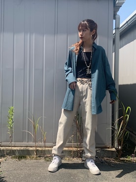 「ADD SEOUL（エーディーディーソウル）のアイテム」を使った、moneさん（レディース・160cm）の夏コーディネート