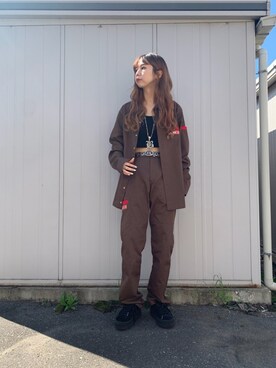 「AFFIX（表示禁止）（アフィックス）のアイテム」を使った、moneさん（レディース・160cm）の秋コーディネート