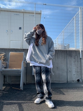 「DANKE SCHON（ダンケシェーン）のDankeSchon/ダンケシェーン/モザイクパンツ（その他パンツ）」を使った、moneさん（レディース・160cm）の秋コーディネート